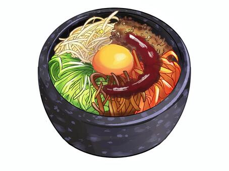 Illustration, mixed rice, korean cuisine, cuisine, JPG and PNG