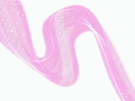 風のリボン-ピンク02 風,リボン,ピンク,ライン,波,光,きらめき,抽象,背景,やわらかいのイラスト素材