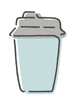 Illustration, tumbler, cup, lid, 