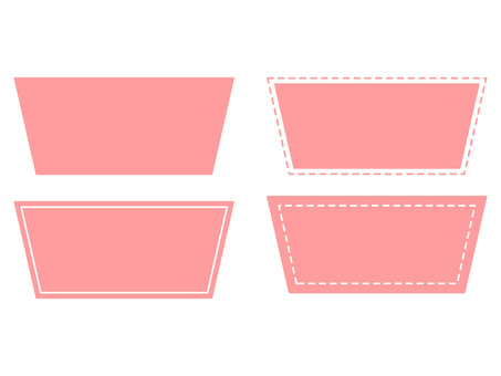 Illustration, trapezio, quattro angoli, deformazione, 
