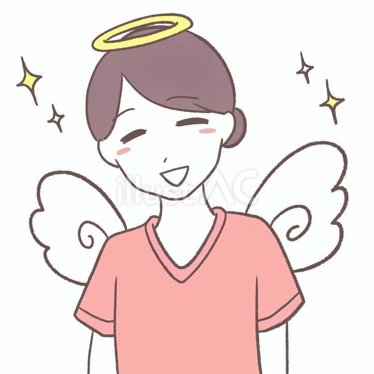 天使のようなスタッフ 医療従事者,スタッフ,スクラブのイラスト素材
