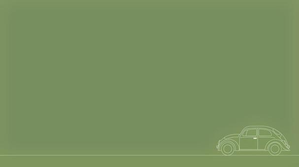 シンプル線画背景 クラシックカー_緑 背景,車,クラシックカー,線画,レトロ,古い,アンティーク,おしゃれ,緑,フルhdのイラスト素材