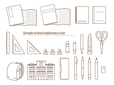 Illustration, schule, schreibwaren, bildung, 