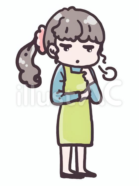 ため息 悩み事,モヤモヤ,憂鬱のイラスト素材
