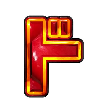 カタカナ文字ド 文字,ギラギラ,赤色,カタカナ,ドのイラスト素材