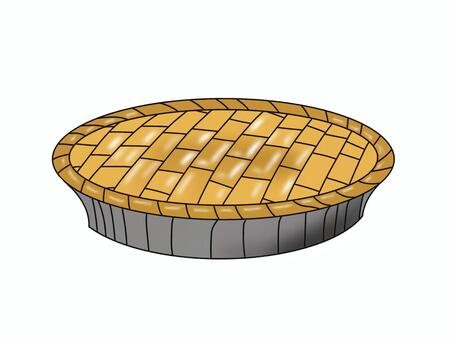 アップルパイ　ホール アップルパイ,お菓子,焼き菓子,ホール,食べ物のイラスト素材