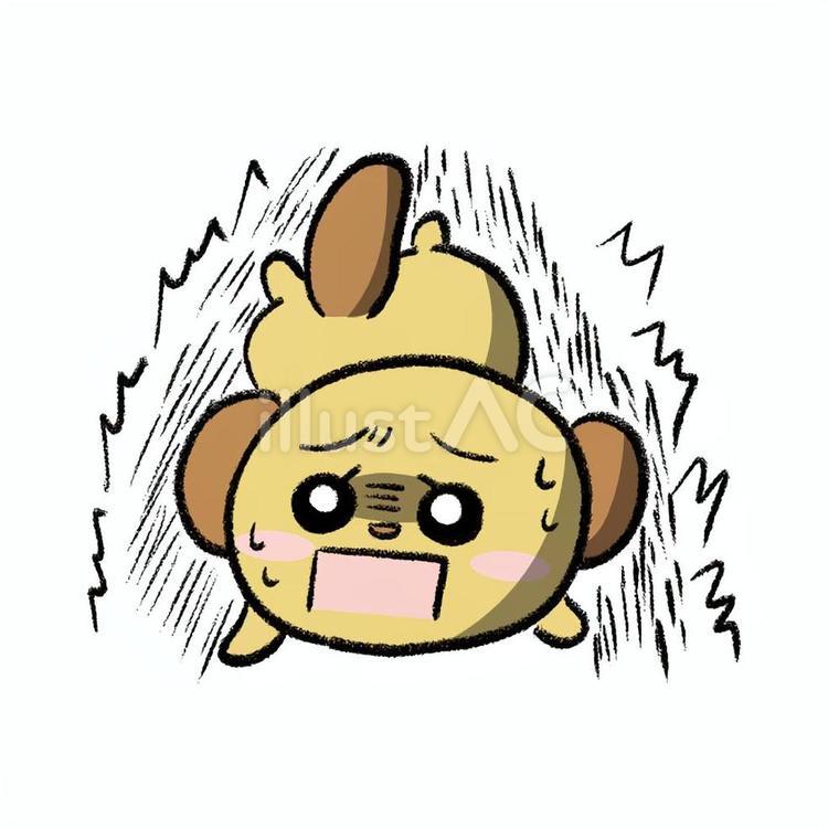 滑り転ぶイヌくん 犬,滑る,転ぶのイラスト素材