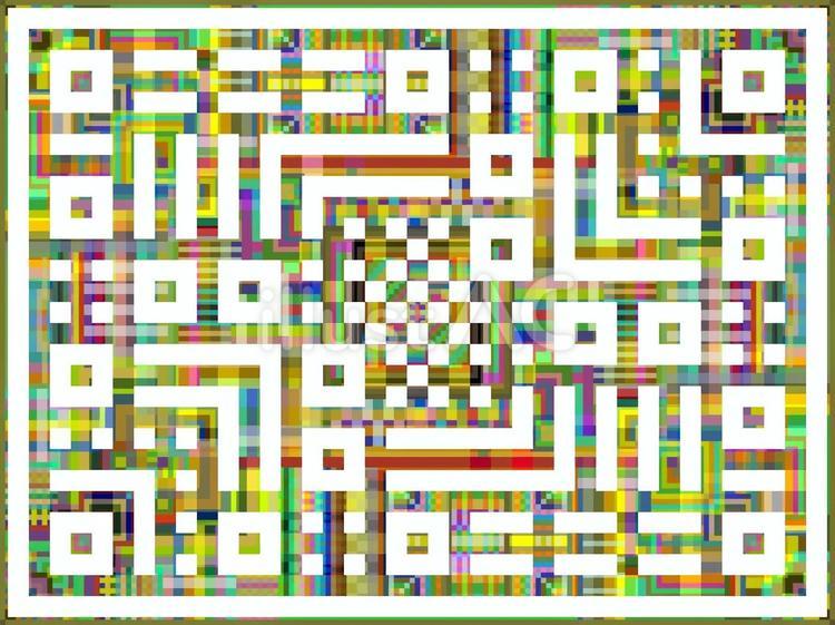 重ねたピクセルアート 幾何学模様,カラフル,シンプルのイラスト素材