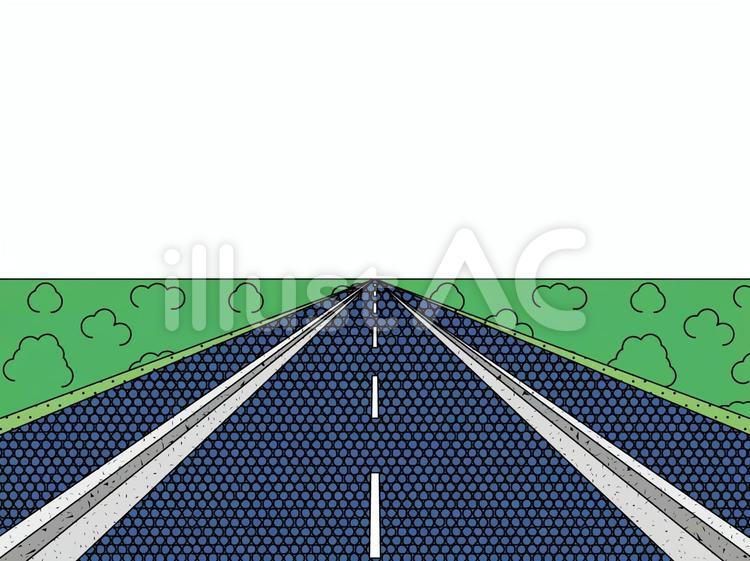 道路(透過) 道路,アスファルト,青空のイラスト素材