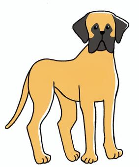 グレートデン 犬,グレートデン,立ち姿,大型犬,動物,ペット,愛犬,かわいい,シンプル,単品のイラスト素材