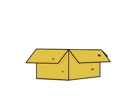 段ボール2 段ボール,箱,組み立て,開く,貯蔵,入れるのイラスト素材