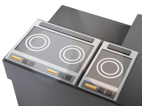 IHコンロ ih,コンロ,ihコンロ,ihヒーター,ヒーター,プレート,ihプレート,調理器,電磁,磁力のイラスト素材