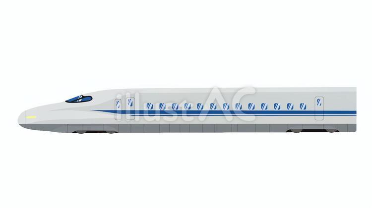 東海道新幹線　のぞみ　側面 新幹線,のぞみ,n700aのイラスト素材