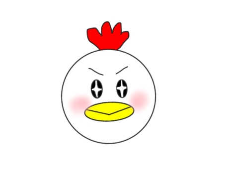 Illustration, chicken, animal, face, 