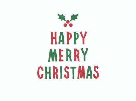 メリークリスマス　手書き文字　カラー４ クリスマス,手書きフォント,文字,メリークリスマス,シンプル,merry,christmas,手書き文字,フォント,英文字のイラスト素材