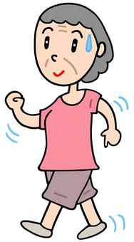Illustration, walking, there is acid movement, quick march, 