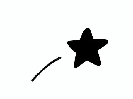 キザなウインクを飛ばすマーク　ファンサ 星,キラン,キラリ,キラキラ,あしらい,アイコン,シンプル,手書き,かわいい,おしゃれのイラスト素材