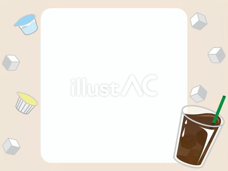 アイスコーヒーフレーム アイスコーヒー,フレーム,背景のイラスト素材