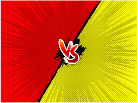 插圖, 背景, 美國漫畫, vs, 