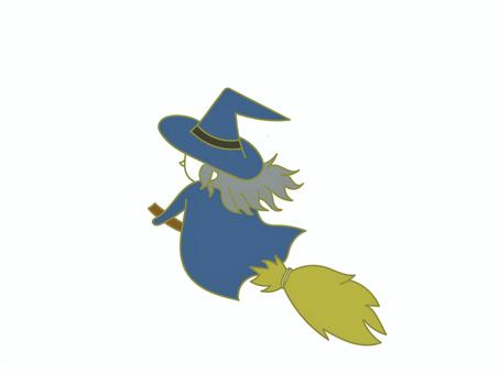 ほうきに乗る魔女