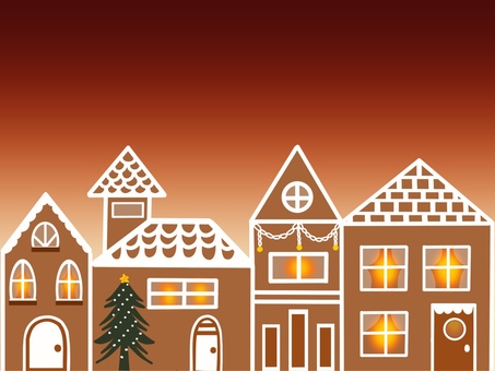 冬の町並み 2 町並み,街並み,背景,夕焼け,夕日,家,建物,灯り,光,冬景色のイラスト素材