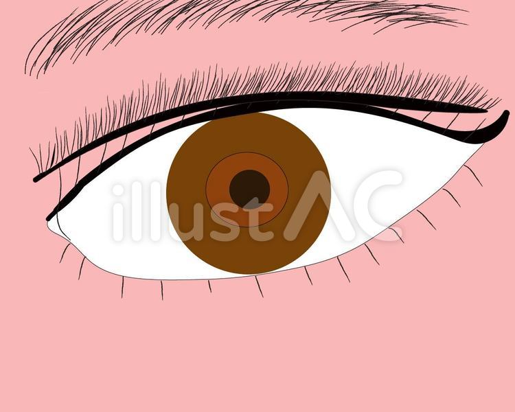 つけまつげをつけるメイク途中の女の人 つけまつげ,化粧,女の人のイラスト素材