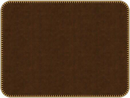 ニットのフレーム【ブラウン】 ニット,フレーム,背景,茶色,こげ茶,ブラウン,毛糸,ウール,羊毛,手芸のイラスト素材