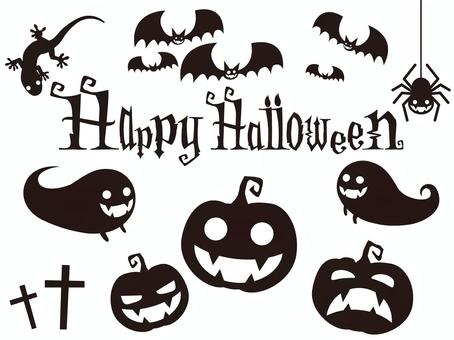 Halloween 2, gecko, spider, bat, JPG, PNG and AI