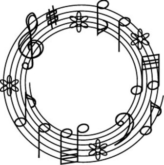 Circle of note note black, note, musics, circle, JPG, PNG and AI