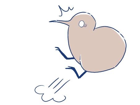 びっくりするキウイバード
