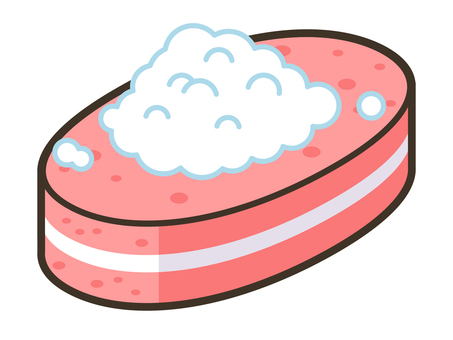 掃除_スポンジ11 スポンジ,ウレタンスポンジ,キッチンスポンジ,泡,洗剤,掃除用具,掃除道具,道具,用具,クリーナーのイラスト素材