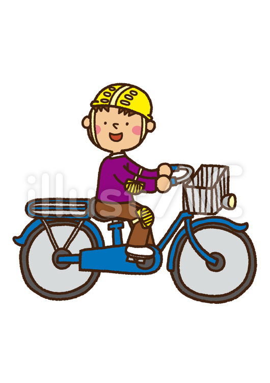 おとこのこ 自転車,サイクリング,交通安全のイラスト素材