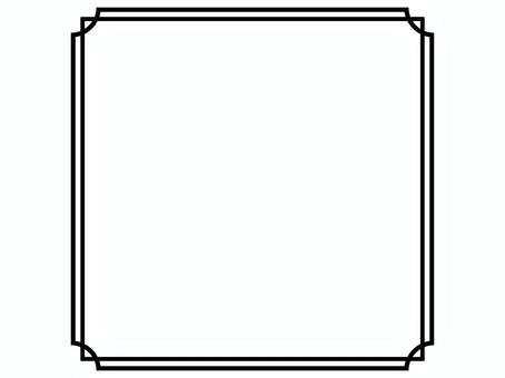 シンプルな黒正方形飛び出しフレーム枠 枠,フレーム,黒,正方形,シンプル,囲み,ライン,モノクロ,クラシック,枠線のイラスト素材