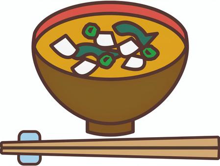 miso soup, JPG, PNG and EPS miso soup, green onion, chopsticks, food, JPG, PNG and EPS
