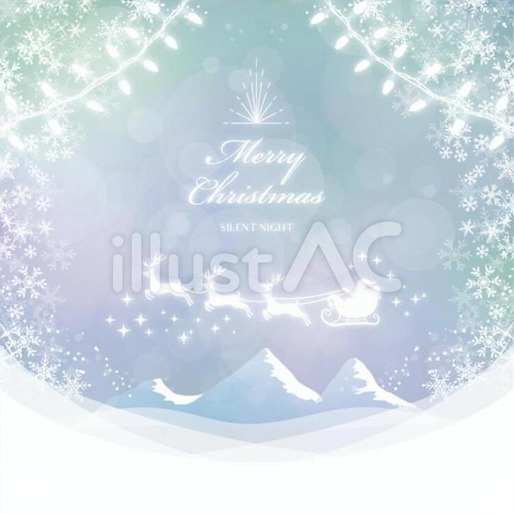 冬の背景フレーム057 Xmasキラキライラスト No 無料イラストなら イラストac