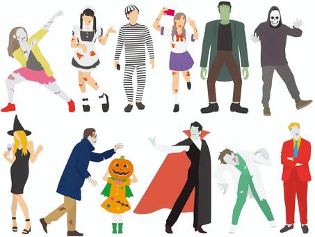 Colorful person silhouette 16 Halloween, JPG, PNG and AI Colorful person silhouette 16 Halloween, youth, people, man, JPG, PNG and AI