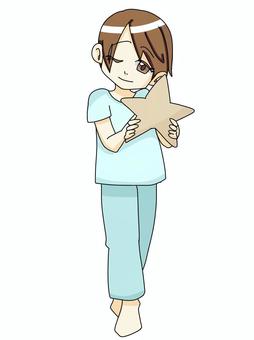 乙女座をモチーフにした男の子 星座,モチーフ,乙女座,おとめ座,男の子,カラーのイラスト素材