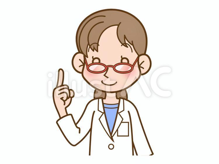 提案する薬剤師 注目,注意,説明のイラスト素材