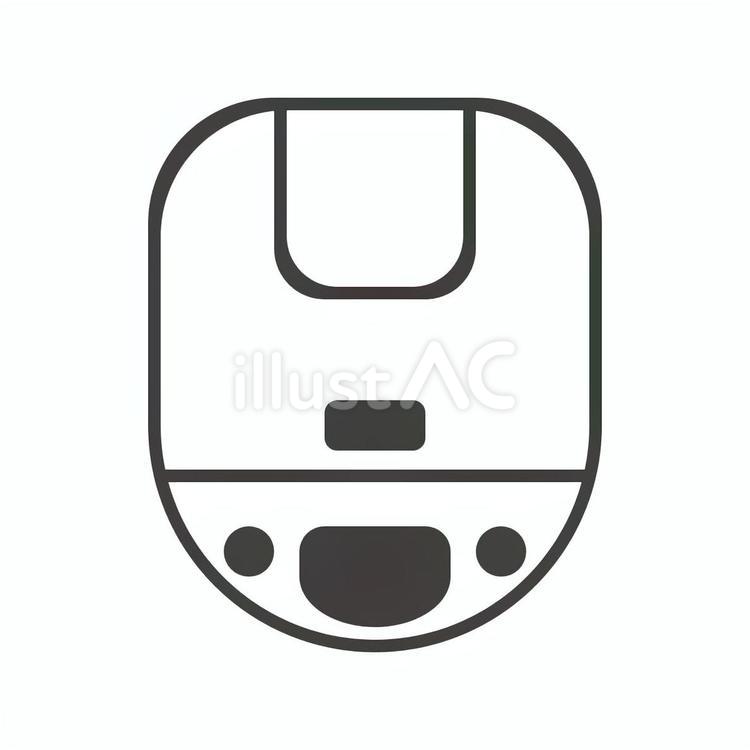 上から見た白い炊飯器 炊飯器,家電,家電製品のイラスト素材