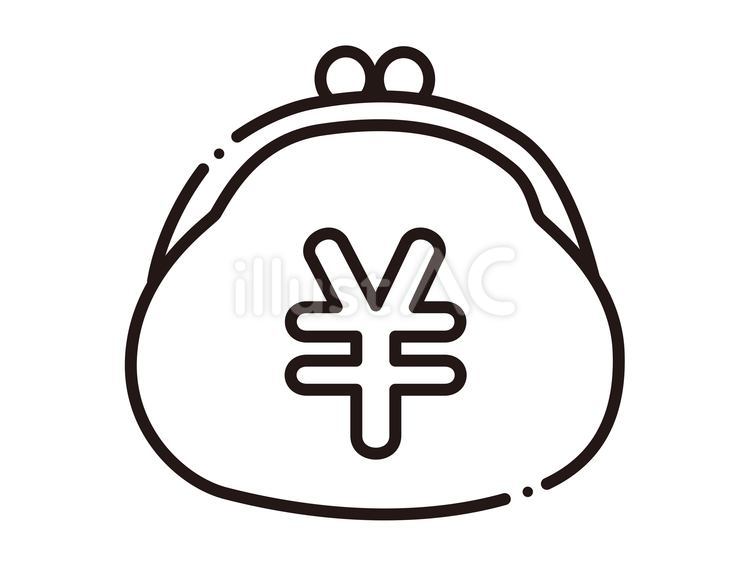 がま口財布（円）のアイコン お金,がま口財布,アイコンのイラスト素材