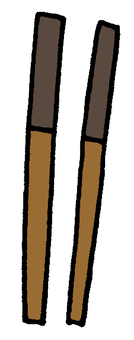 箸（茶色） 箸,食器,食事,キッチン用品,和食,木製,和,カトラリー,道具,日本のイラスト素材