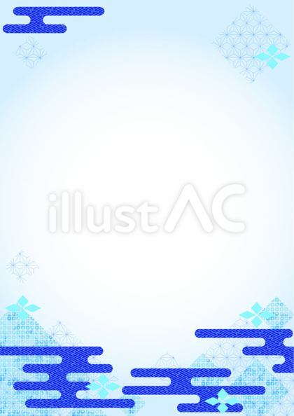 和柄背景青8