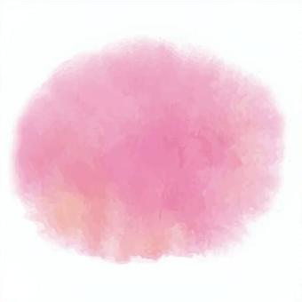 デザイン素材796 水彩,ピンク,楕円,テクスチャ,インク,ふわふわ,かわいい,ぼかし,ナチュラル,素材のイラスト素材