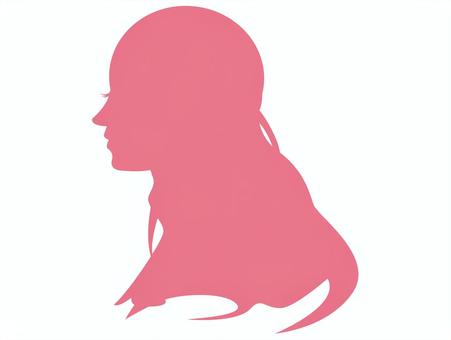 人物剪影, 女子, 侧影, 人, JPG, PNG 和 EPS
