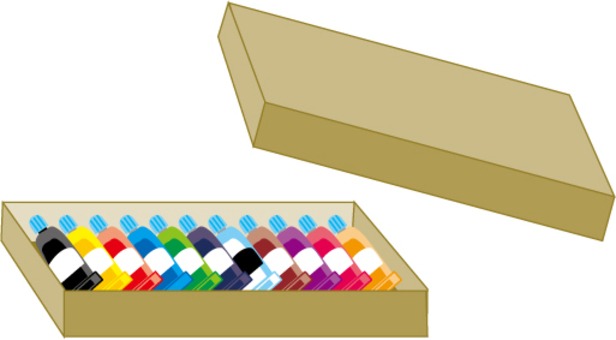 絵の具 絵の具 描く,グリーン,色々のイラスト素材