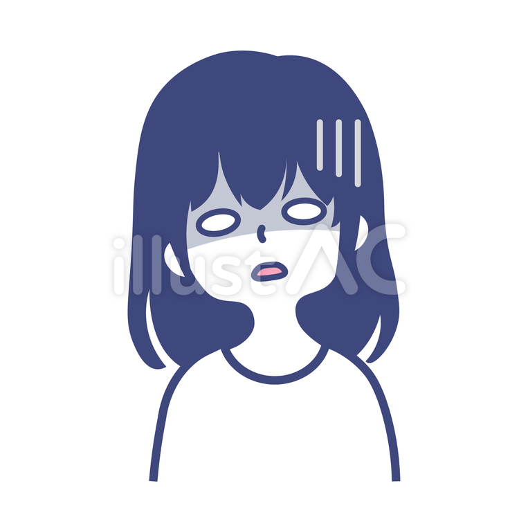 ガーンとショックを受ける女の子フリー素材 ガーン,ショック,女の子のイラスト素材