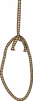 縄吊るす 縄,ロープ,紐,吊るす,死刑,不吉,不幸,シンプル,線画のイラスト素材