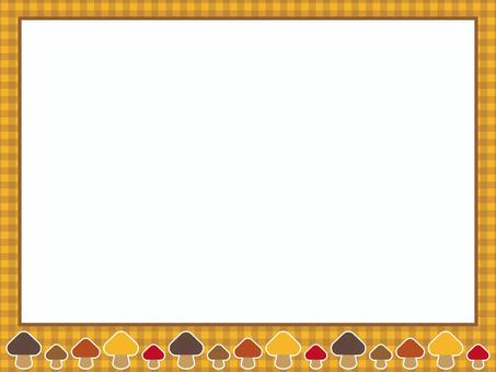 チェックときのこのフレーム