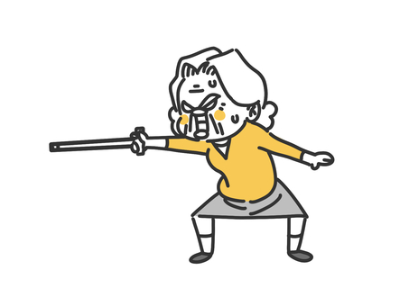 杖で威嚇するおばあちゃん 杖で威嚇するおばあちゃん 女性,老人,お年寄り,高齢者,年配,シニア,おばあちゃん,お婆ちゃん,おばあさん,お婆さんのイラスト素材