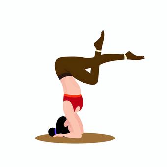 ヨガ 060 ヨガ 060 ヨガ,ストレッチ,女性,エクササイズ,ポーズ,全身,部位,腹筋,筋肉痛,トレーニングのイラスト素材